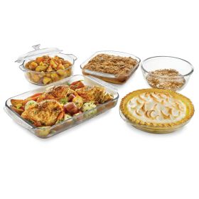 6-Piece Glass Casserole Baking Dish Set