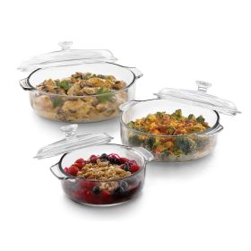 6-Piece Glass Bakeware Casserole Dish Set