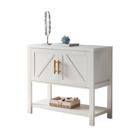 Modern 2 Drawer Wooden Storage Table in White