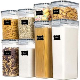 Food Storage Containers Set with Easy Lock Lids, 8 Pcs