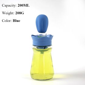 Oil Bottle With Silicone Brush Oil Sprayer (Color: style b blue)