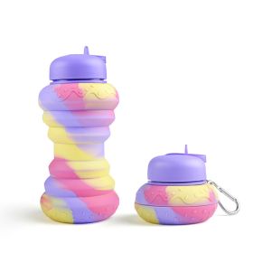 Collapsible Water Bottles (Color: I, Capacity: 550ML)