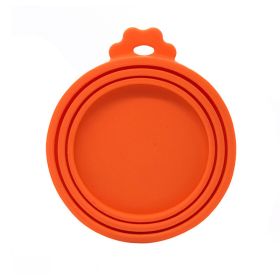 Reusable Food Storage Keep Fresh Tin Cover Cans (Color: Orange)