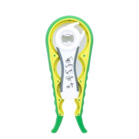 1pc Lid Opener Tool; Jar Opener For Weak Hands (Color: White Gray +green)