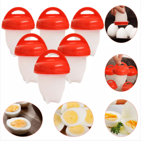 Non-stick Silicone Egg Poachers (Color: 6pcs)