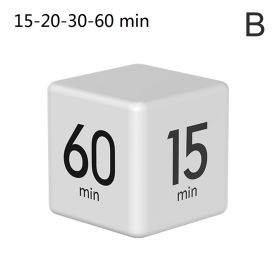 Digital Display Cube Shape Countdown Kitchen Timer (Color: White, Ships From: China)