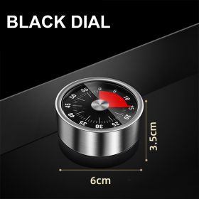 Stainless Steel Visual Kitchen Timer (Color: Black)