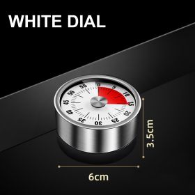 Stainless Steel Visual Kitchen Timer (Color: White)