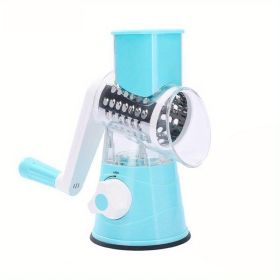 Vegetable Slicer; Multifunctional Fruit Slicer; Manual Food Grater (Color: Blue)