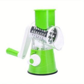 Vegetable Slicer; Multifunctional Fruit Slicer; Manual Food Grater (Color: Green)