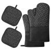 Silicone & Cotton Double-Layer Heat Resistant Oven Mitts