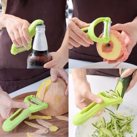 3 Pack Multi-function Original Vegetable Fruit Peeler (Color: Green)