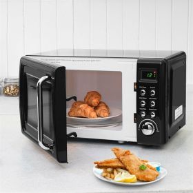 Retro Microwave w/ 5 Micro Power & Auto Cooking Function (Color: golden)